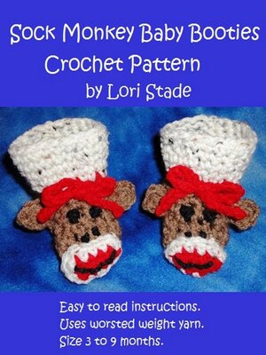 cover image of Sock Monkey Baby Booties Crochet Pattern